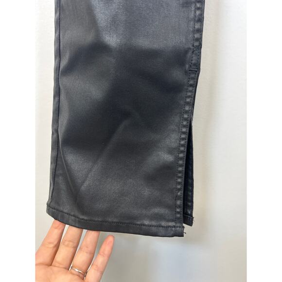 Abercrombie & Fitch 90s slim straight ultra high rise   Coated Jeans Slit Hem 28 - Picture 6 of 7